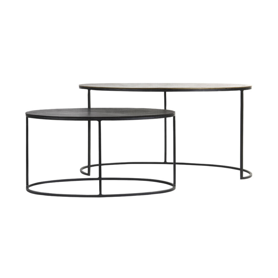 Light & Living Bijzettafel 'Paxson' Set van 2 stuks, kleur Antiek Brons Light & Living Bijzettafel 'Paxson' Set van 2 stuks, kleur Antiek Brons afbeelding