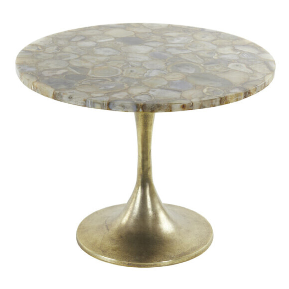 Light & Living Bijzettafel 'Rickerd' Ø61cm, kleur Geel Agaat afbeelding 1