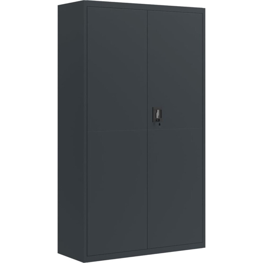 vidaXL - Archiefkast - 105x40x180 - cm - staal - antracietkleurig vidaXL - Archiefkast - 105x40x180 - cm - staal - antracietkleurig afbeelding 1