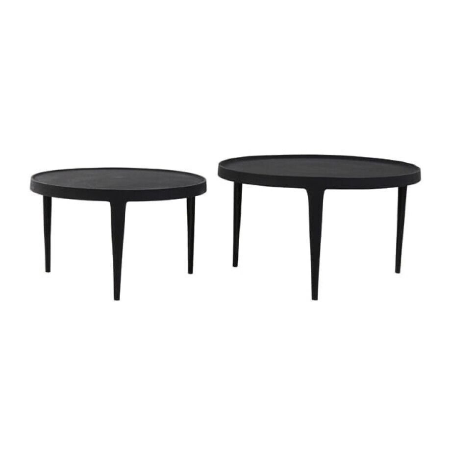 Light & Living Salontafel 'Tobias' Set van 2 stuks, kleur Zwart afbeelding 1
