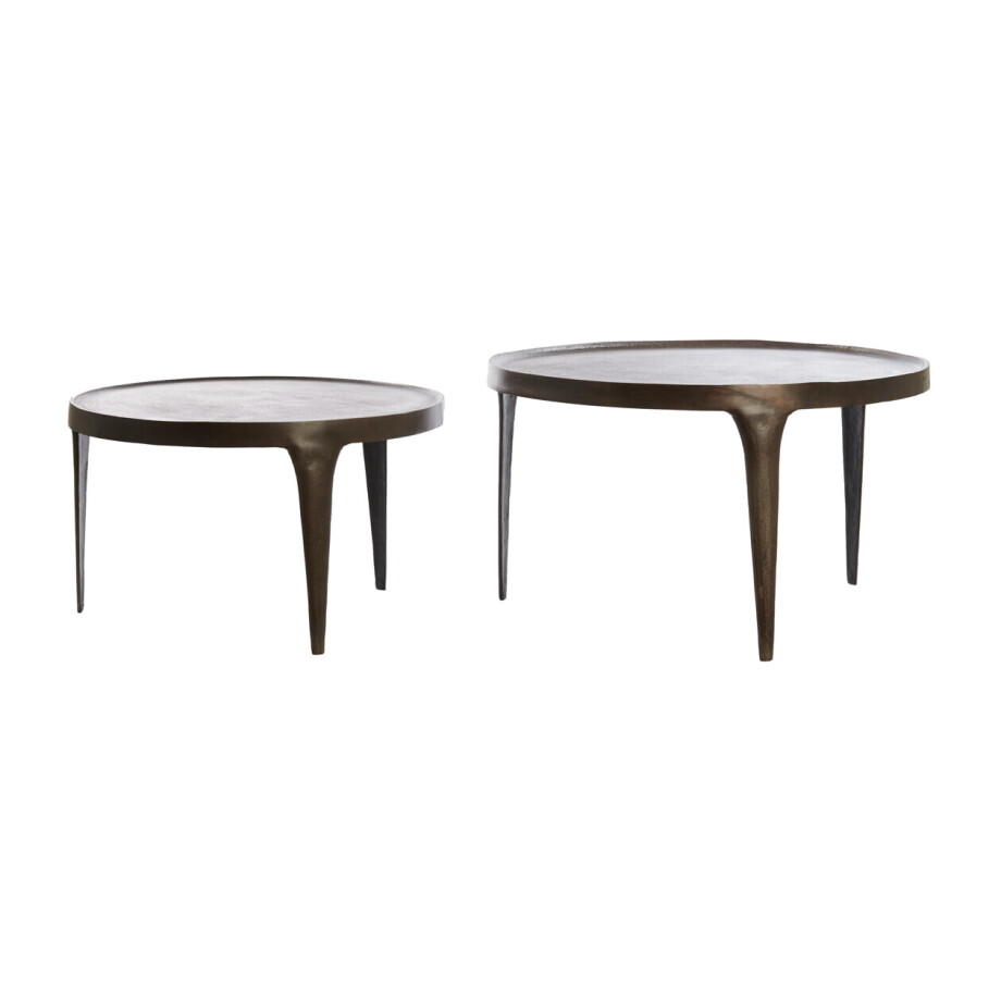 Light & Living Ronde Salontafel 'Tobias' Set van 2 stuks, kleur Donkerbruin Light & Living Ronde Salontafel 'Tobias' Set van 2 stuks, kleur Donkerbruin afbeelding 1