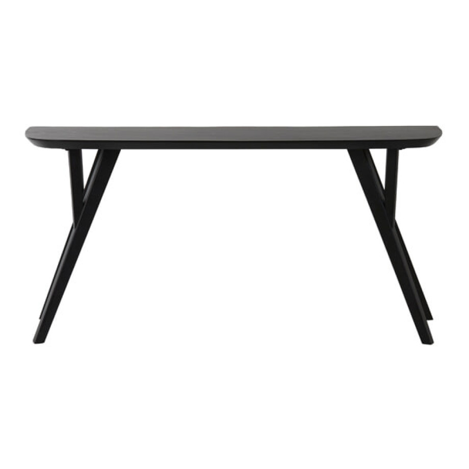 Light & Living Sidetable 'Quenza' Acaciahout, 160cm, kleur Mat Zwart afbeelding 1