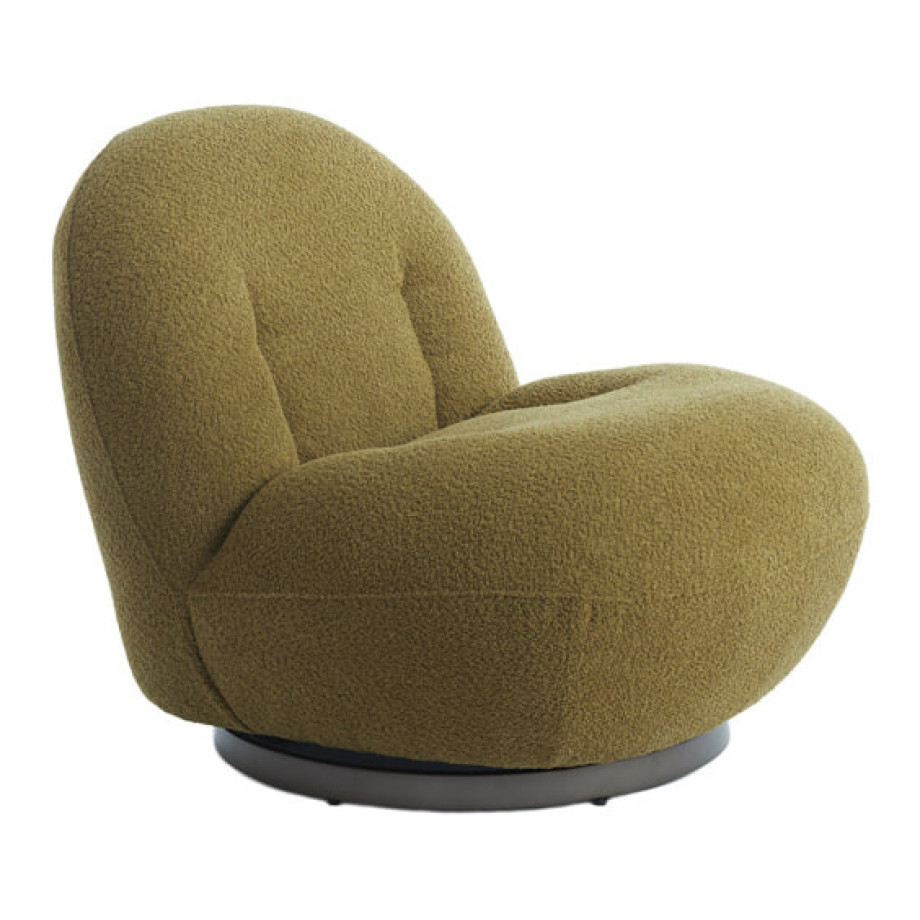 Light & Living Fauteuil 'Gumaca' Bouclé, kleur Groen afbeelding 1