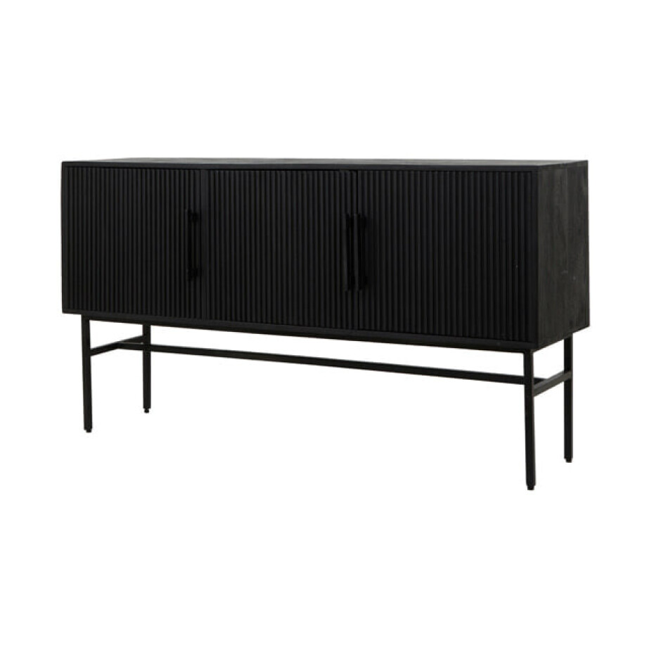 Light & Living Dressoir 'Abage' 150cm, kleur Zwart Light & Living Dressoir 'Abage' 150cm, kleur Zwart afbeelding 1