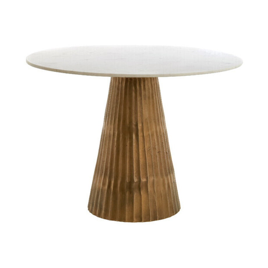 Light & Living Ronde Eettafel 'Leyda' Wit Marmer, Ø100cm Light & Living Ronde Eettafel 'Leyda' Wit Marmer, Ø100cm afbeelding 1