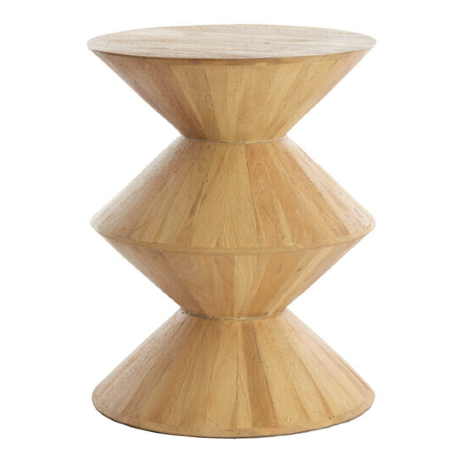 Light & Living Bijzettafel 'Larus' Mangohout, 40cm, kleur Naturel afbeelding 1