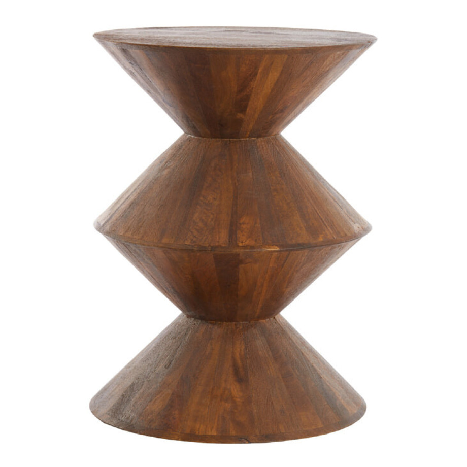 Light & Living Bijzettafel 'Larus' Mangohout, 45cm, kleur Bruin afbeelding 1