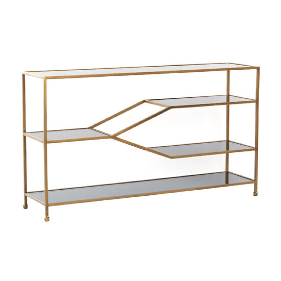 Light & Living Sidetable 'Aino' 140cm, kleur Smoke/Antiek Brons afbeelding 1