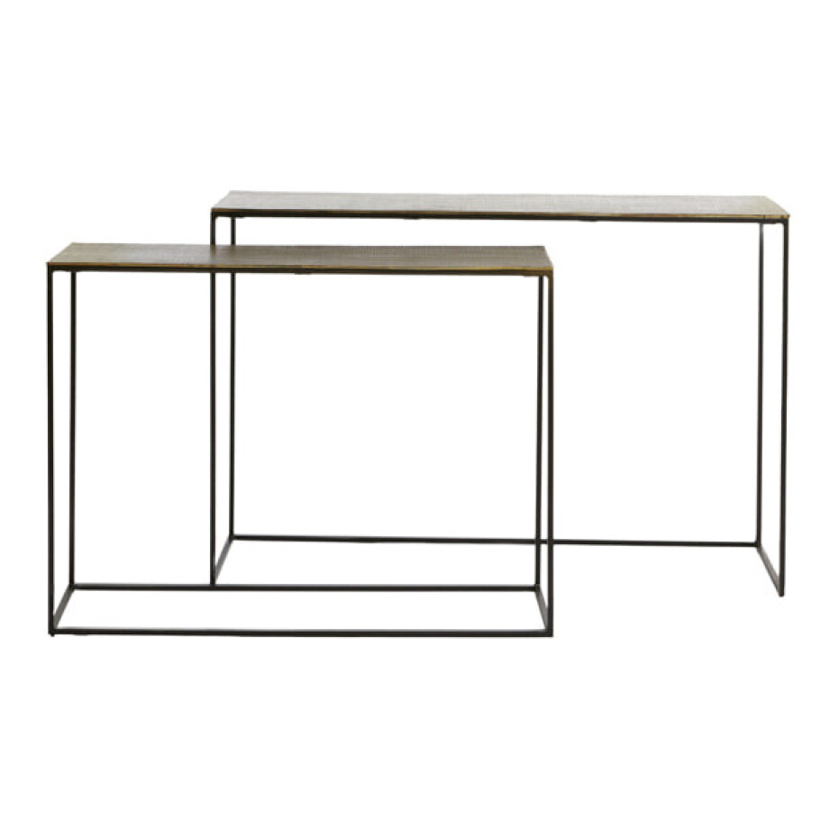 Light & Living Sidetable 'Zayn' Set van 2 stuks, kleur Antiek Brons Light & Living Sidetable 'Zayn' Set van 2 stuks, kleur Antiek Brons afbeelding 1