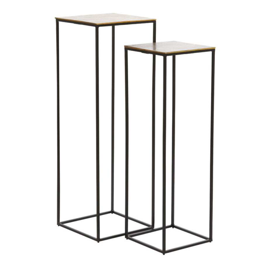 Light & Living Zuil 'Quin' Set van 2 stuks, kleur Antiek Brons afbeelding 1