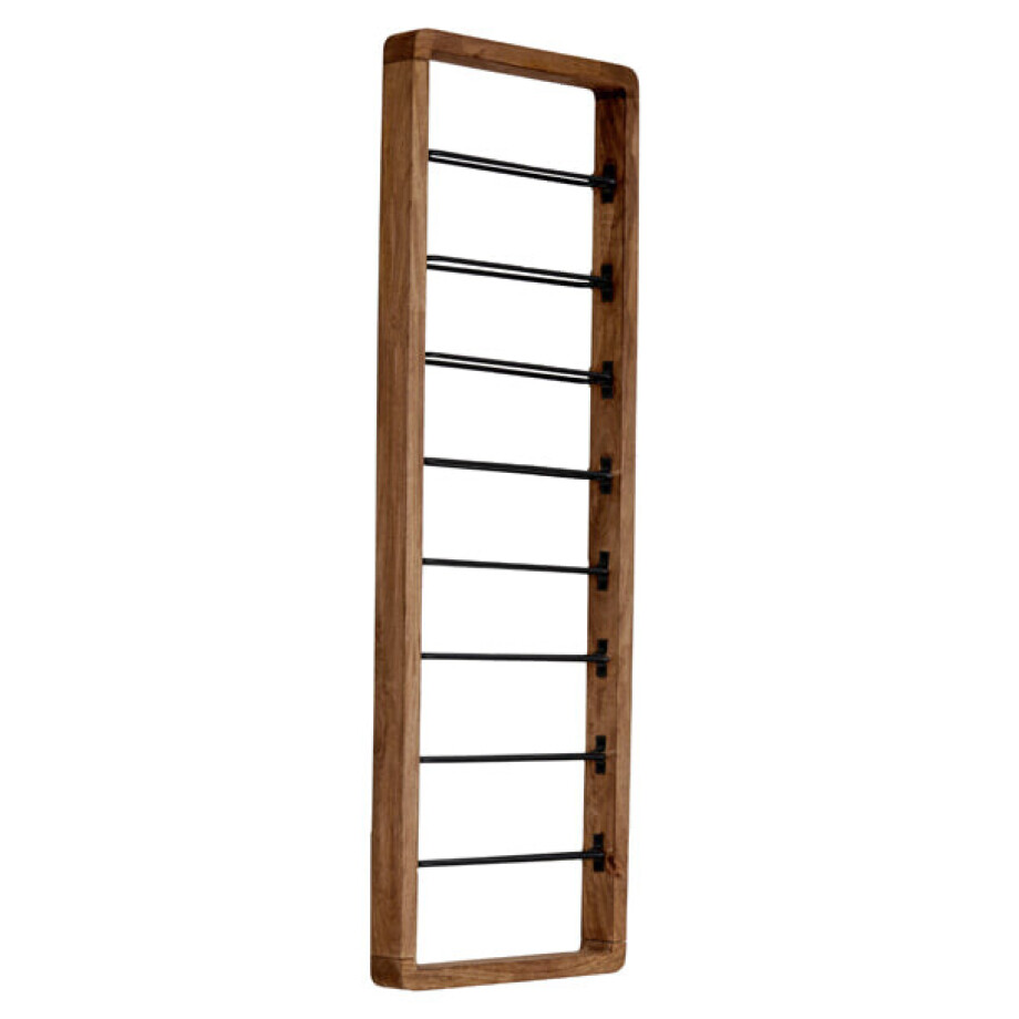 Light & Living Wijnrek 'Sorrento' Voor 8 flessen, kleur Bruin Light & Living Wijnrek 'Sorrento' Voor 8 flessen, kleur Bruin afbeelding