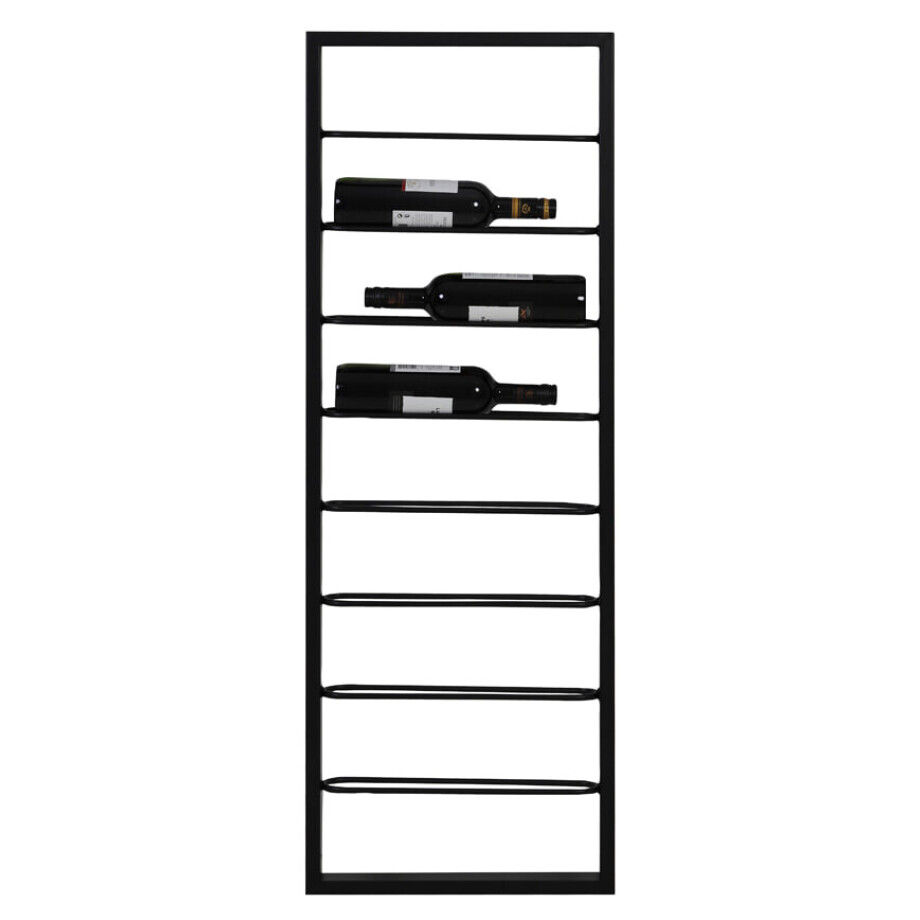 Light & Living Wijnrek 'Macaben' Voor 8 flessen, kleur Zwart Light & Living Wijnrek 'Macaben' Voor 8 flessen, kleur Zwart afbeelding