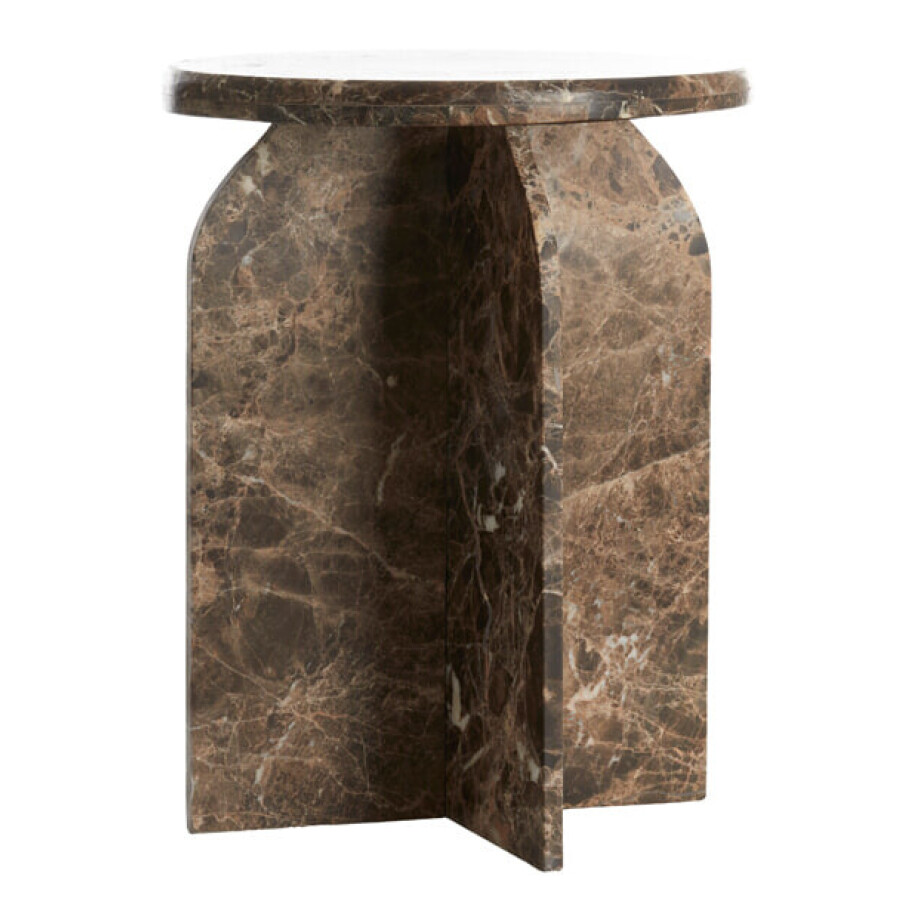 Light & Living Bijzettafel 'Otinia' Marmer, 56cm hoog, kleur Donkerbruin Light & Living Bijzettafel 'Otinia' Marmer, 56cm hoog, kleur Donkerbruin afbeelding 1