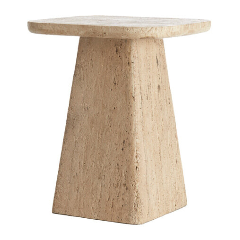 Light & Living Bijzettafel 'Kepami' Travertin, 40 x 40cm, kleur Zand Light & Living Bijzettafel 'Kepami' Travertin, 40 x 40cm, kleur Zand afbeelding 1