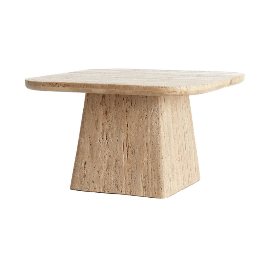 Light & Living Salontafel 'Kepami' Travertin, 60 x 60cm, kleur Zand Light & Living Salontafel 'Kepami' Travertin, 60 x 60cm, kleur Zand afbeelding 1