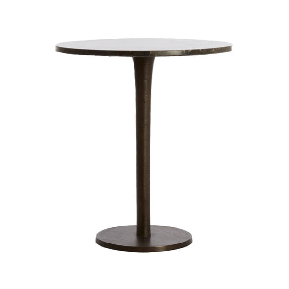 Light & Living Ronde Bijzettafel 'Pazo' 48cm, kleur Donkerbruin afbeelding 