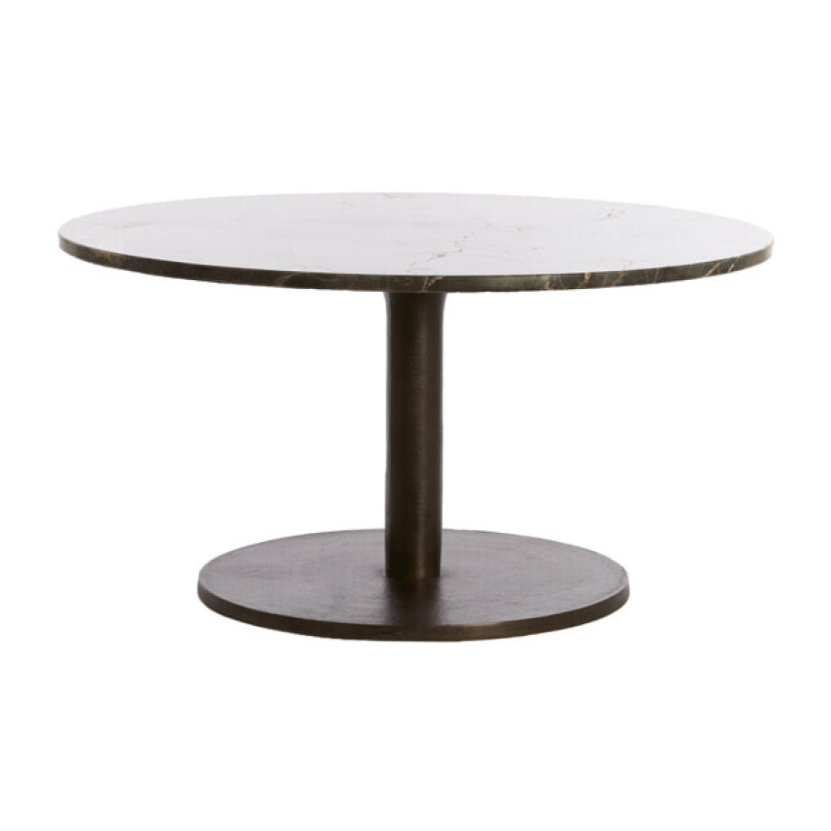 Light & Living Ronde Salontafel 'Pazo' Marmer, 76cm, kleur Donkerbruin Light & Living Ronde Salontafel 'Pazo' Marmer, 76cm, kleur Donkerbruin afbeelding 1