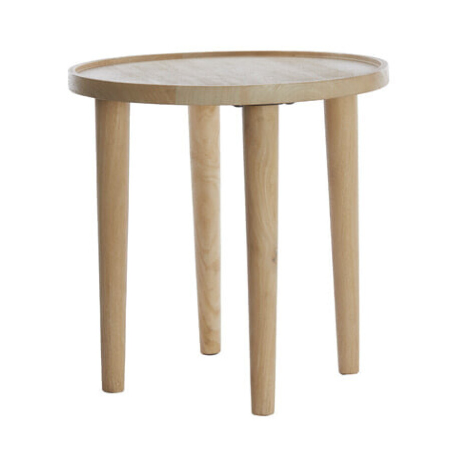 Light & Living Bijzettafel 'Qiano' Mangohout, 45cm, kleur Naturel afbeelding 