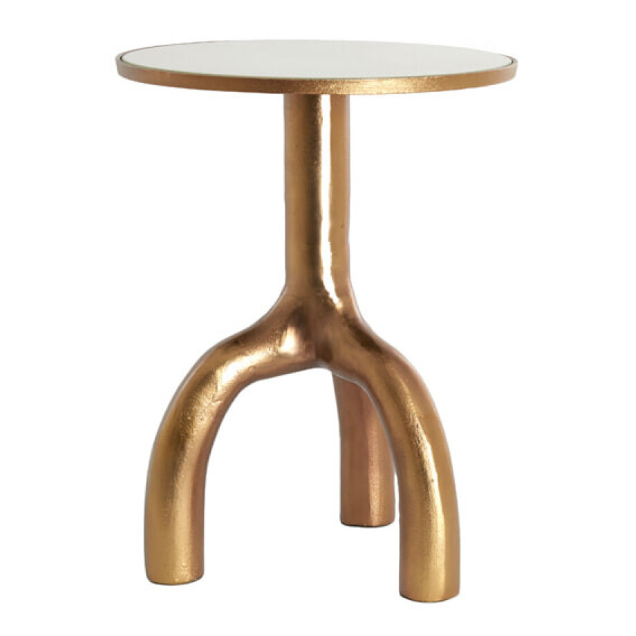 Light & Living Ronde Bijzettafel 'Mello' Ø40cm, kleur Brons afbeelding 