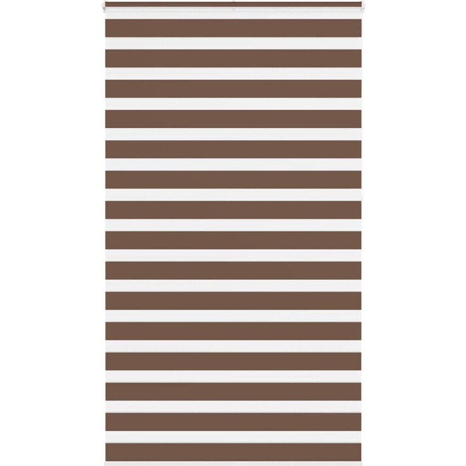 vidaXL - Zebra - rolgordijn - 135x230 - cm - stofbreedte - 130,9cm - polyester - bruin afbeelding 1