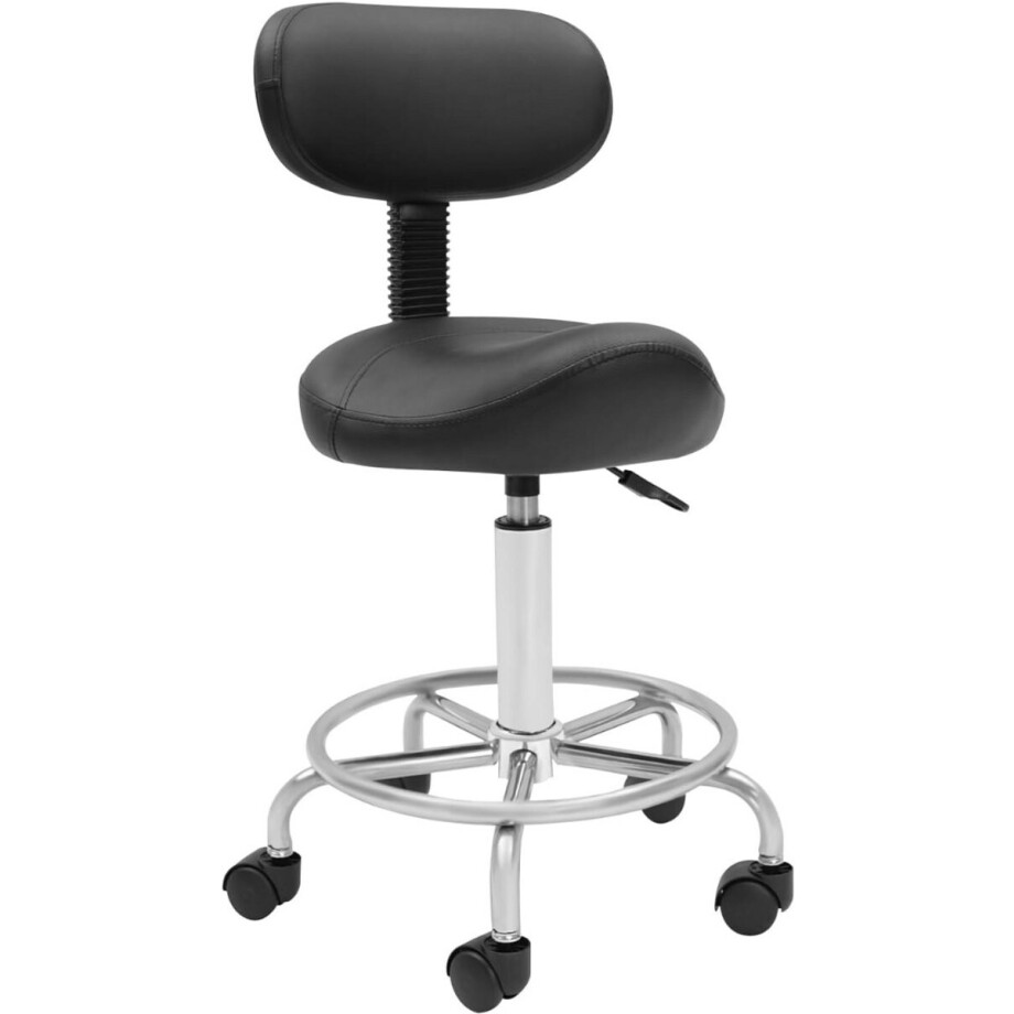 ApexArte® Zadelkruk op Wielen - Kapperskruk Ergonomisch - Tabouret afbeelding 1