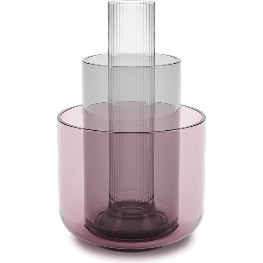 Umbra Layla vaas 15x27x15cm 3 stuks glas kleurmix Umbra Layla vaas 15x27x15cm 3 stuks glas kleurmix afbeelding 1