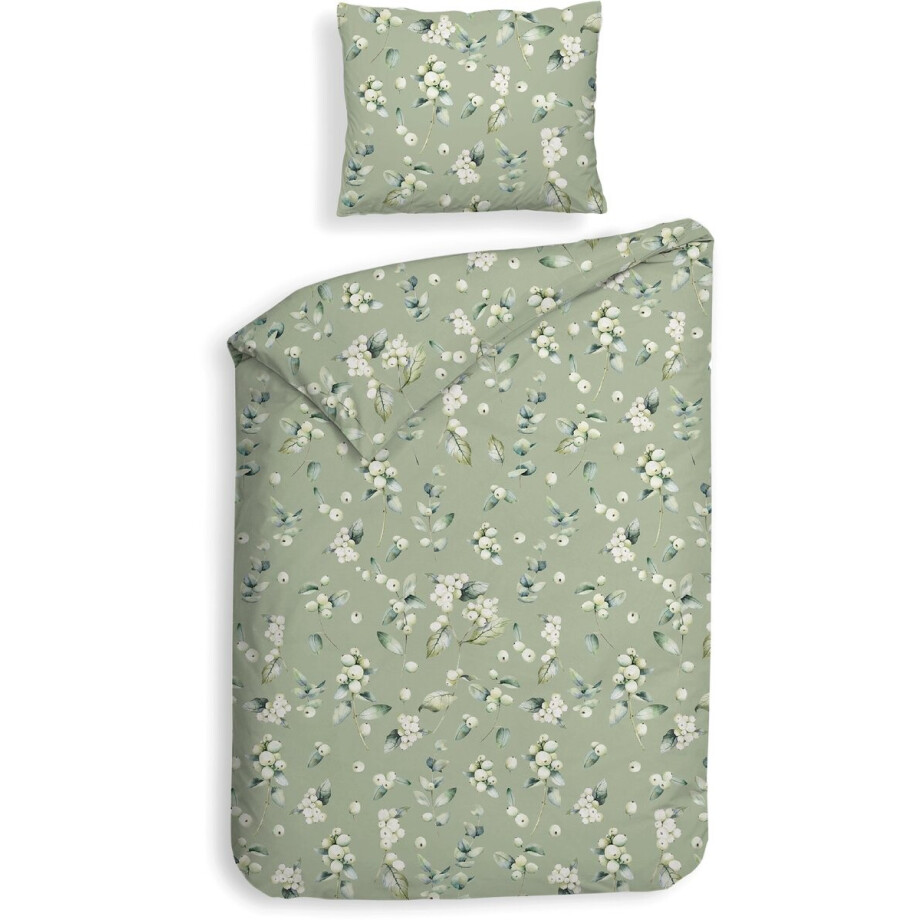 Heckettlane Ciro Dekbedovertrek - Eenpersoons - 140x200/220 cm - Green afbeelding 1