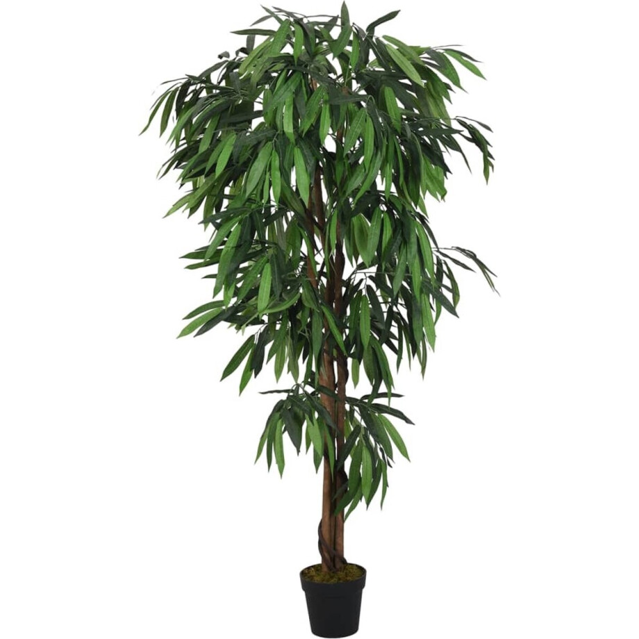 vidaXL - Kunstplant - mangoboom - 450 - bladeren - 120 - cm - groen afbeelding 1