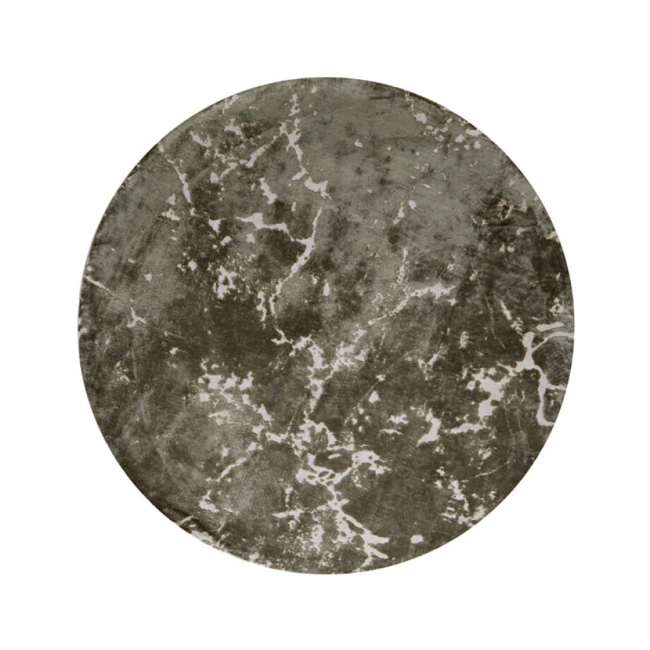 Light & Living Rond Vloerkleed 'Sjors' 200cm, kleur Olijfgroen Light & Living Rond Vloerkleed 'Sjors' 200cm, kleur Olijfgroen afbeelding 1