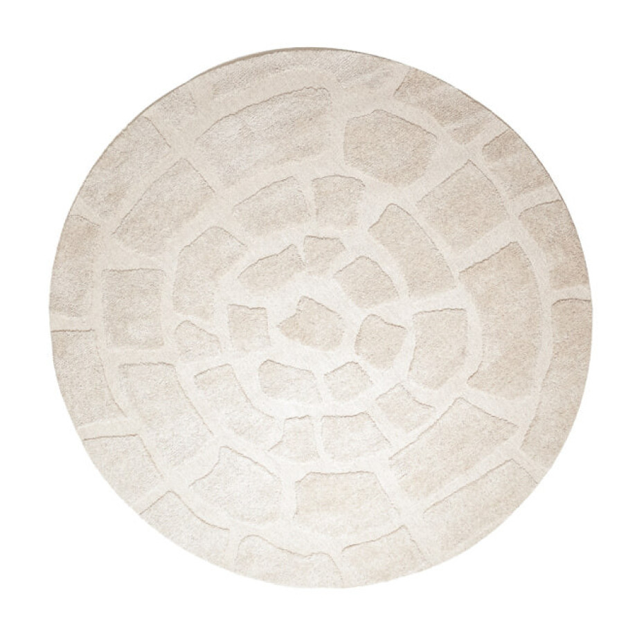 Light & Living Rond Vloerkleed 'Bajelo' 220cm, kleur Beige afbeelding 1