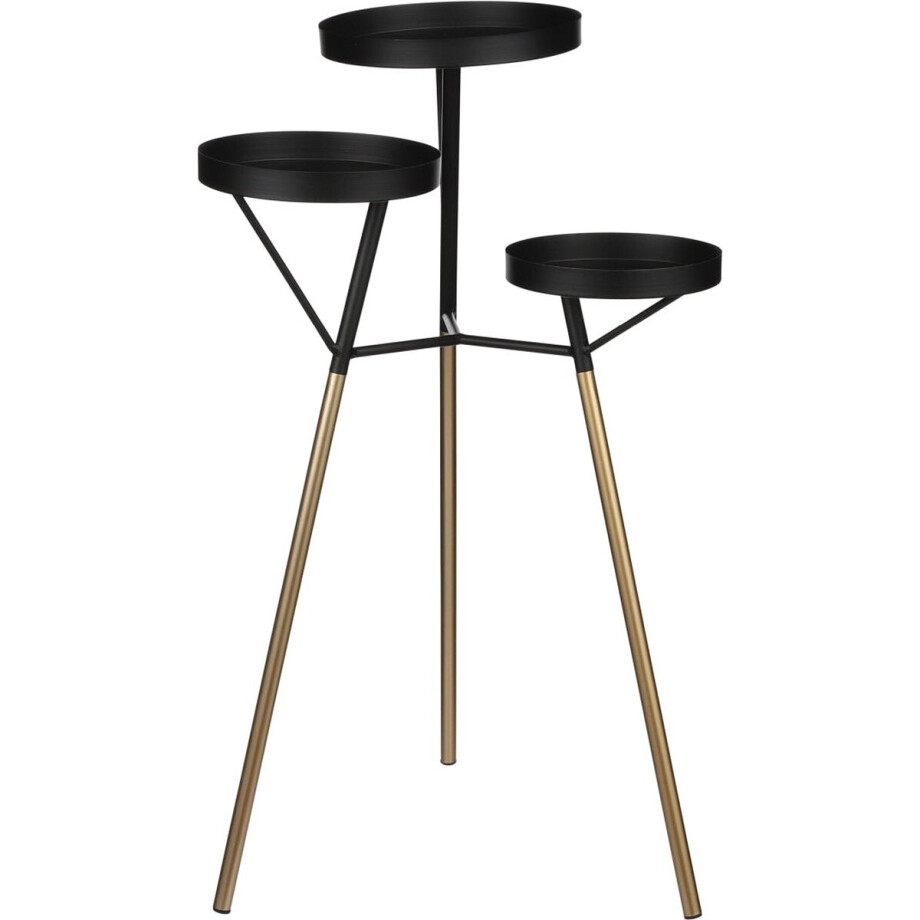 Mica Decorations Piccolo Bijzettafel - 44x42x74 cm - Ijzer - Zwart Mica Decorations Piccolo Bijzettafel - 44x42x74 cm - Ijzer - Zwart afbeelding 1