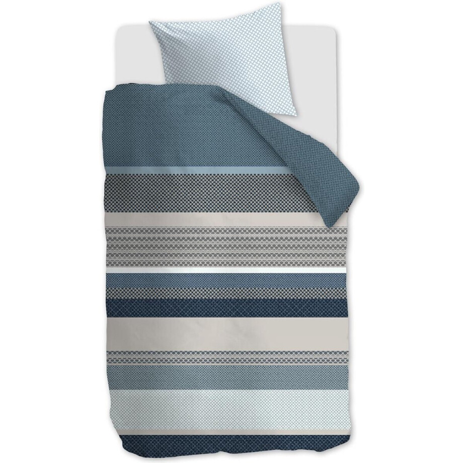 Beddinghouse Lennart dekbedovertrek - Eenpersoons - 140x200/220 - Blauw Beddinghouse Lennart dekbedovertrek - Eenpersoons - 140x200/220 - Blauw afbeelding 1