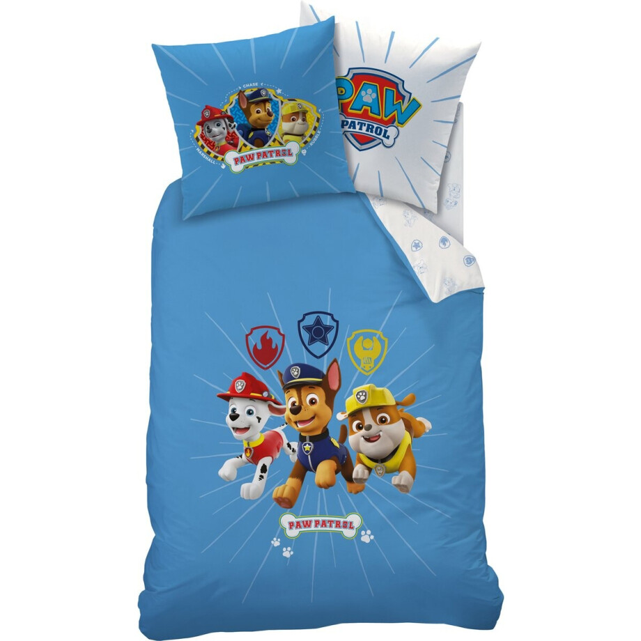 PAW Patrol Dekbedovertrek Team - 140 x 200 cm + 63 x 63 - Katoen PAW Patrol Dekbedovertrek Team - 140 x 200 cm + 63 x 63 - Katoen afbeelding 1