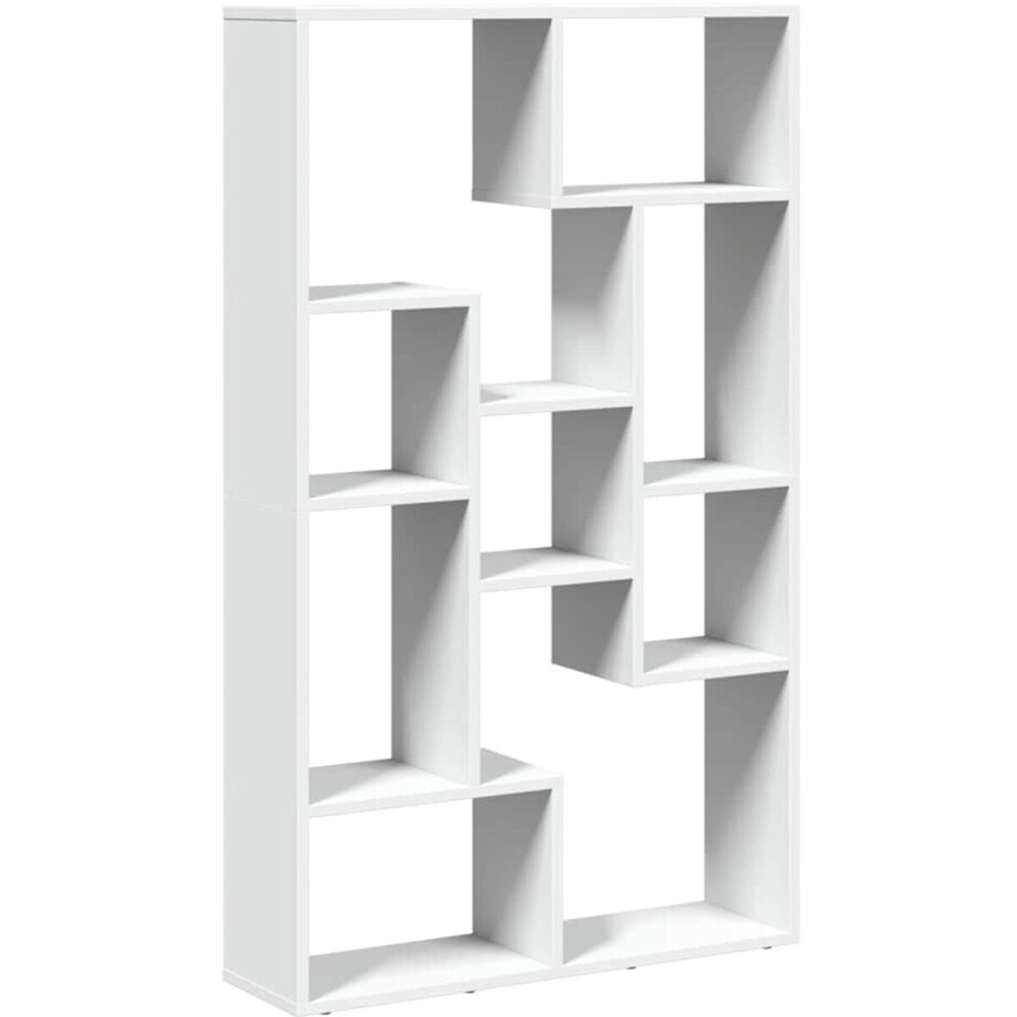vidaXL - Boekenkast - 72x20x120,5 - cm - bewerkt - hout - wit vidaXL - Boekenkast - 72x20x120,5 - cm - bewerkt - hout - wit afbeelding 1