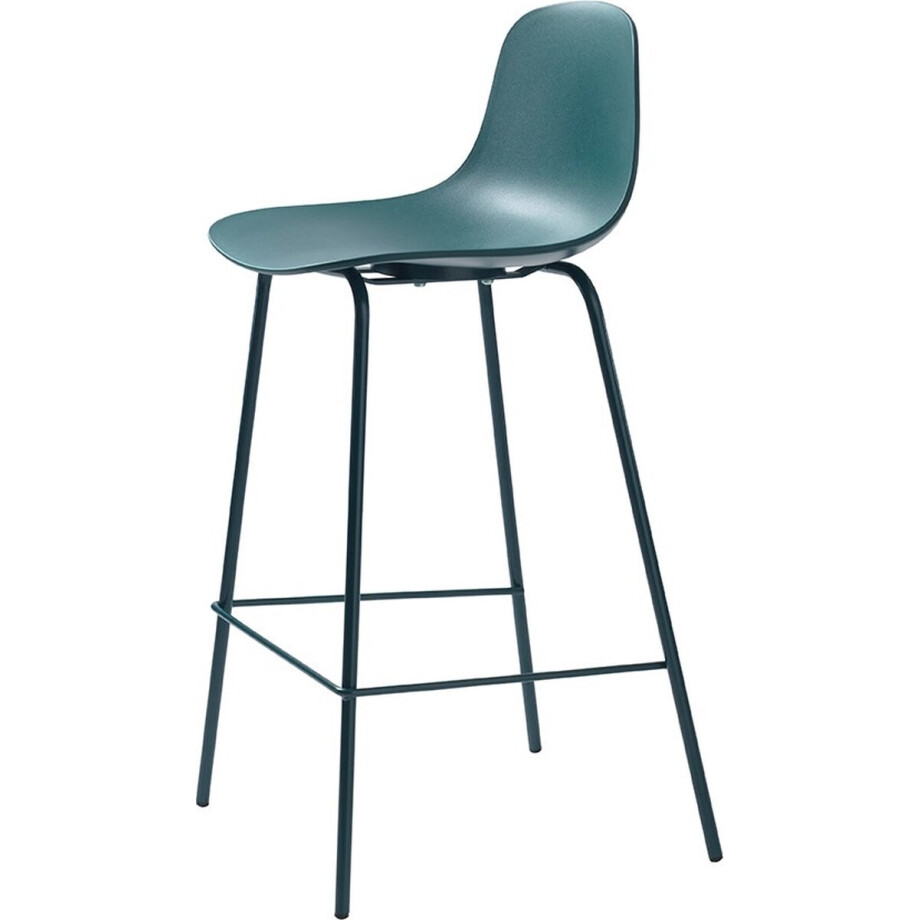 Lisomme Suus kunststof barkruk petrol afbeelding 1