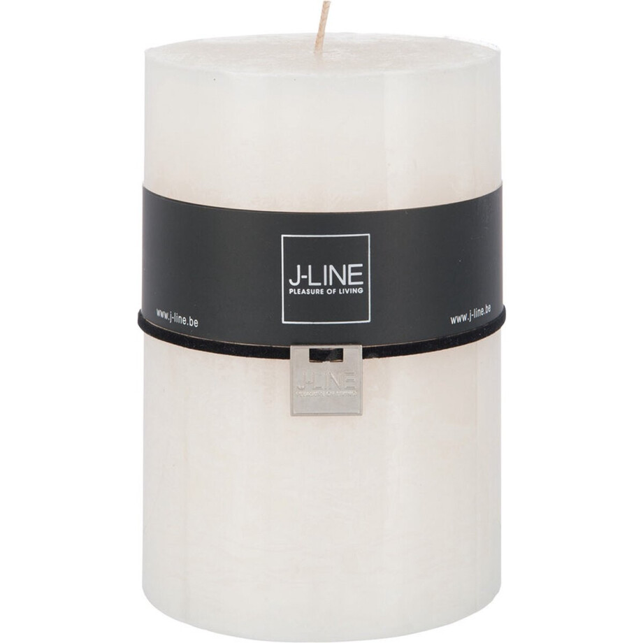 J-Line cilinderkaars - vanille - wit - extra large - 95U - 6 stuks J-Line cilinderkaars - vanille - wit - extra large - 95U - 6 stuks afbeelding 1