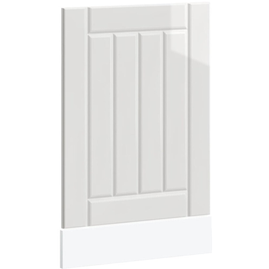 vidaXL - Vaatwaspaneel - Lucca - bewerkt - hout - hoogglans - wit afbeelding 1