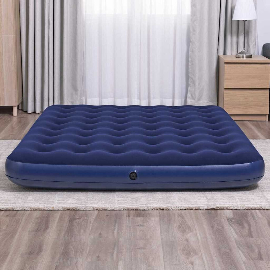 Best Way Luchtbed Blauw 203 x 152 x 22 cm PVC afbeelding 1