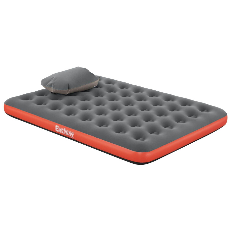 Bestway Luchtmatras Grijs en Rood 203 x 152 x 22 cm PVC Bestway Luchtmatras Grijs en Rood 203 x 152 x 22 cm PVC afbeelding 1
