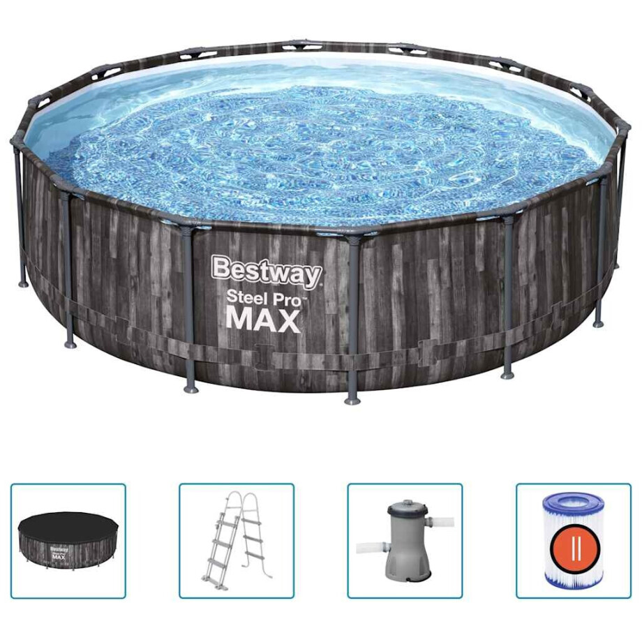 Bestway Zwembadset Steel Pro MAX rond 427x107 cm afbeelding 1