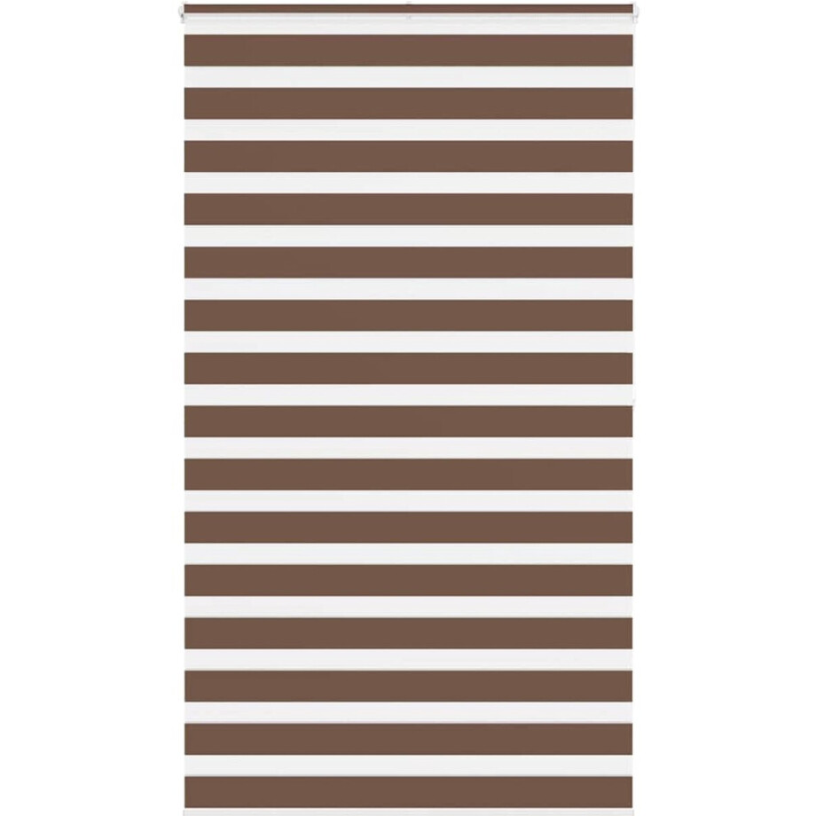 vidaXL - Zebra - rolgordijn - 135x200 - cm - stofbreedte - 130,9cm - polyester - bruin vidaXL - Zebra - rolgordijn - 135x200 - cm - stofbreedte - 130,9cm - polyester - bruin afbeelding 1