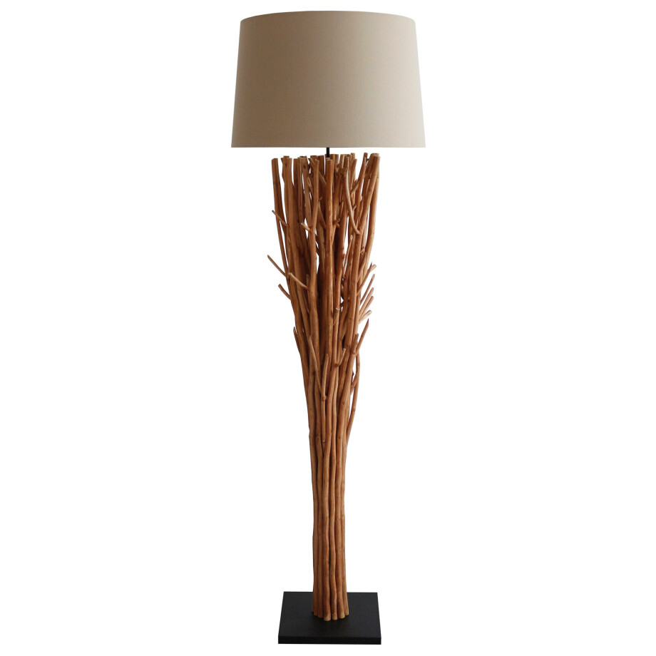 Artistiq Vloerlamp 'Rhoderick' Drijfhout, kleur Naturel afbeelding 1