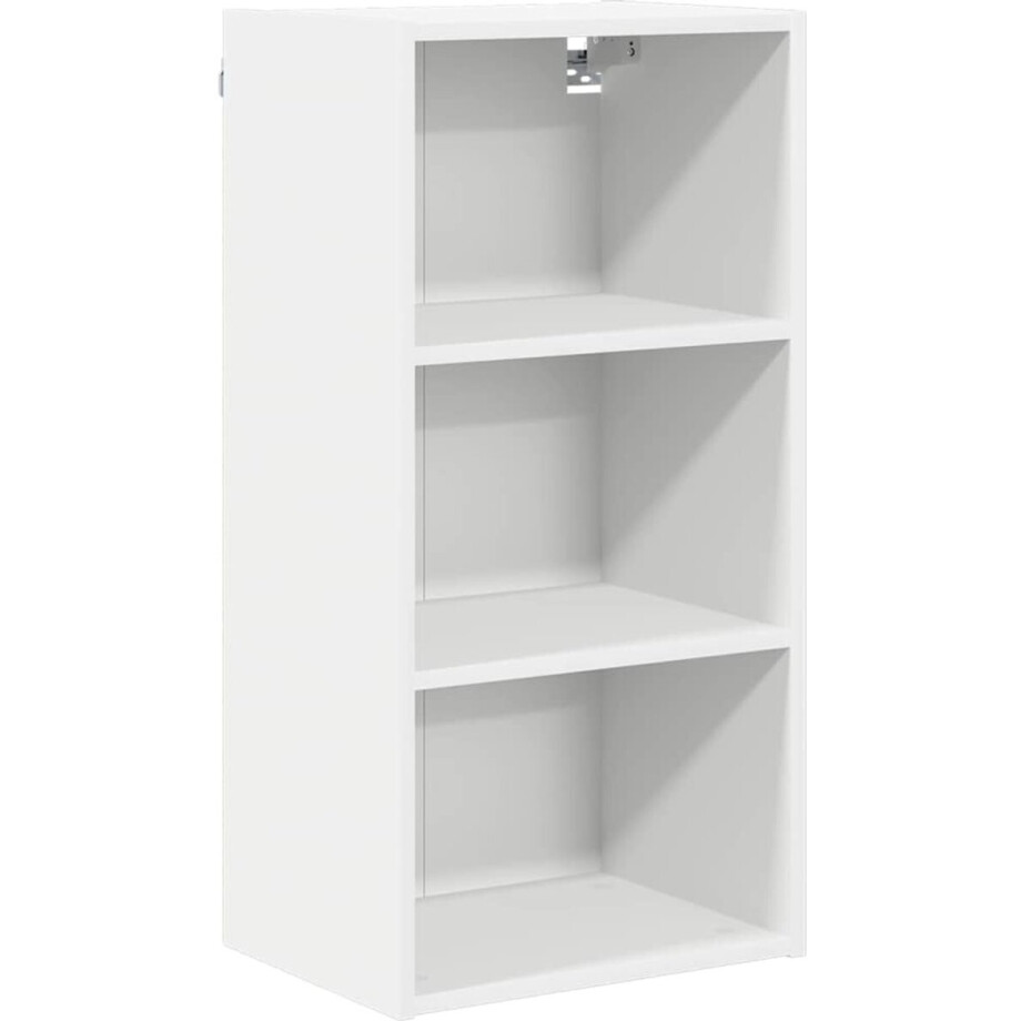 vidaXL - Hangkast - met - opslag - Wit - 40 - x - 29,5 - x - 80 - cm - Bewerkt - hout vidaXL - Hangkast - met - opslag - Wit - 40 - x - 29,5 - x - 80 - cm - Bewerkt - hout afbeelding 1