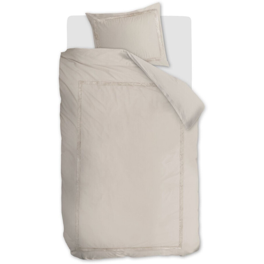 Beddinghouse Vashti dekbedovertrek - Eenpersoons - 140 x 200/220 cm - Zand afbeelding 1