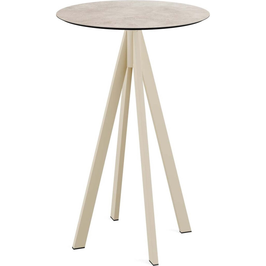 Statafel Moonstone Infinity Zand Frame HPL Ø70cm - Giga Meubel afbeelding 1