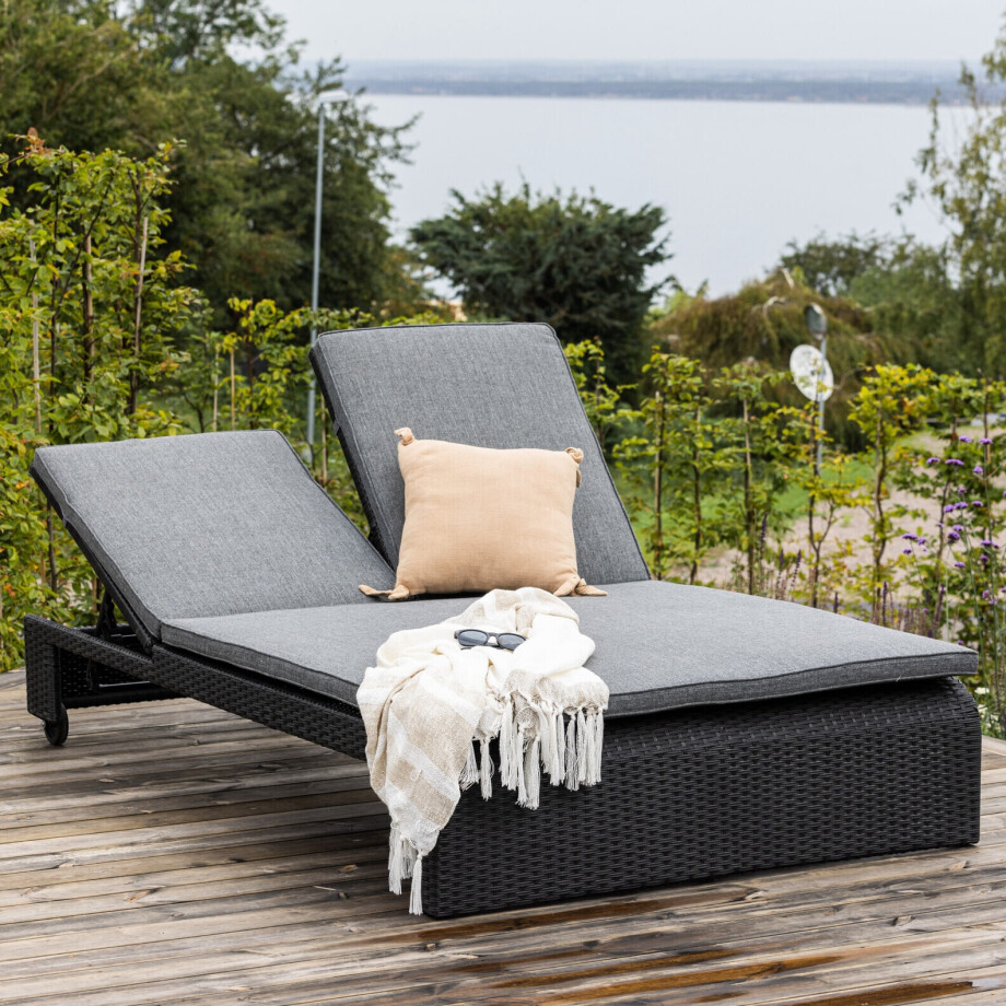 Nohr Ligbed 'Kha' 2-persoons, kleur Zwart afbeelding 1