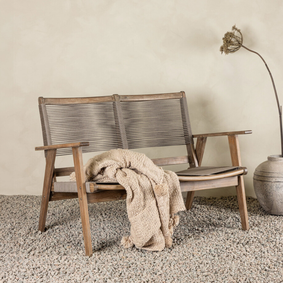 Nohr 2-zits Tuinbank 'Shaelynn' Acaciahout, 120cm afbeelding 1