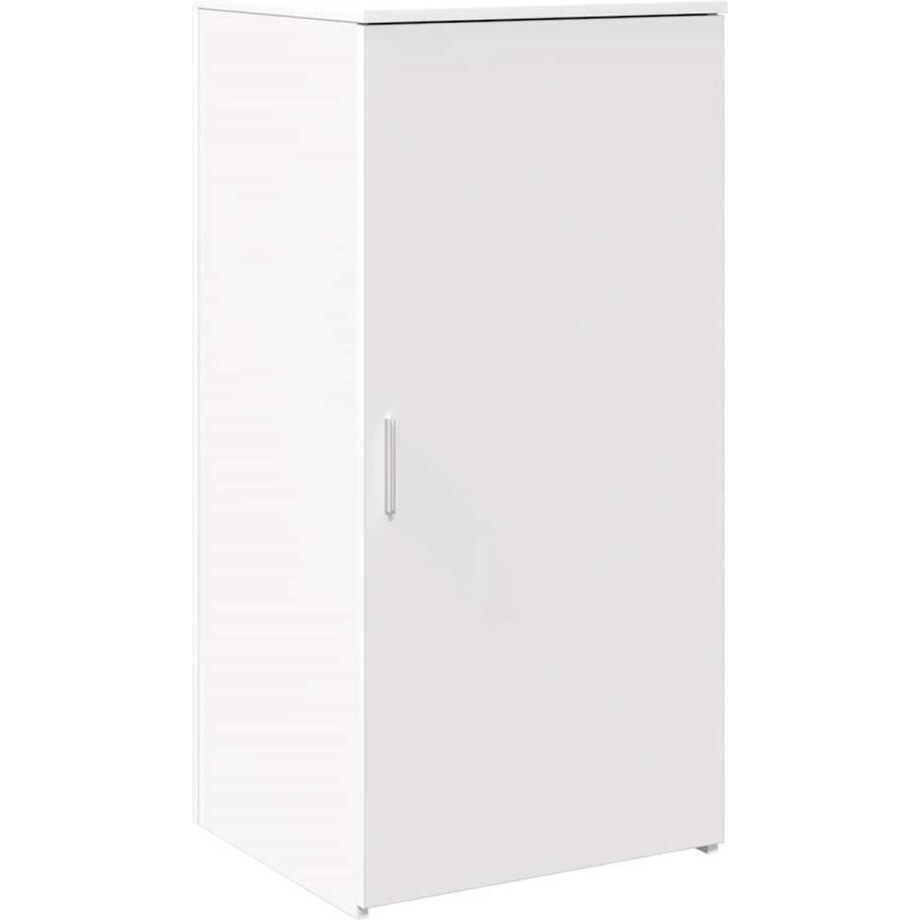 vidaXL - Opbergkast - 50x45x103,5 - cm - bewerkt - hout - wit afbeelding 1