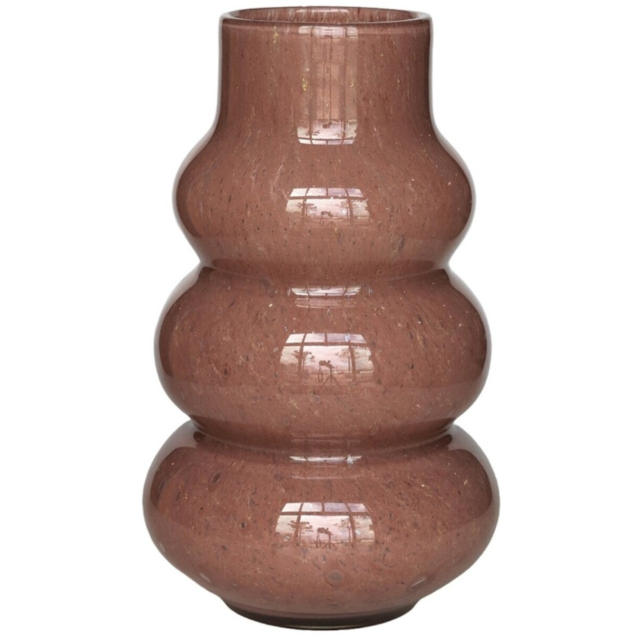 Vaas Lomami Elite | Shiny Brown - Taupe | Mondgeblazen glas | D18xH30 cm afbeelding 1