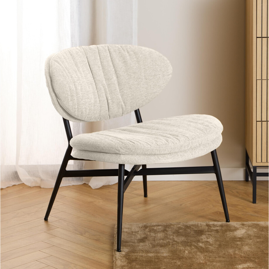 Bendt Fauteuil 'Angelia' Chenille, kleur Beige afbeelding 1